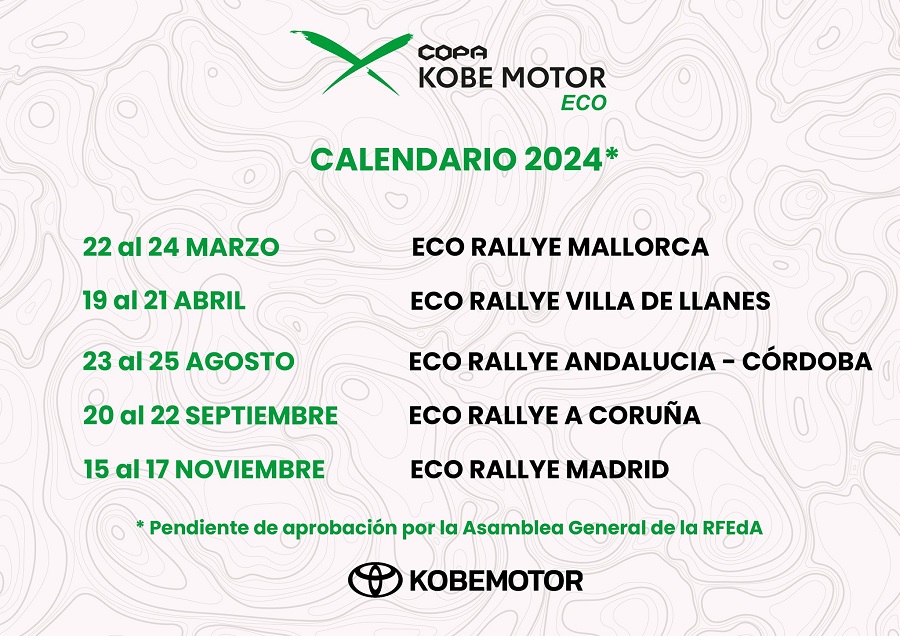 Calendario Copa ECO 2024
