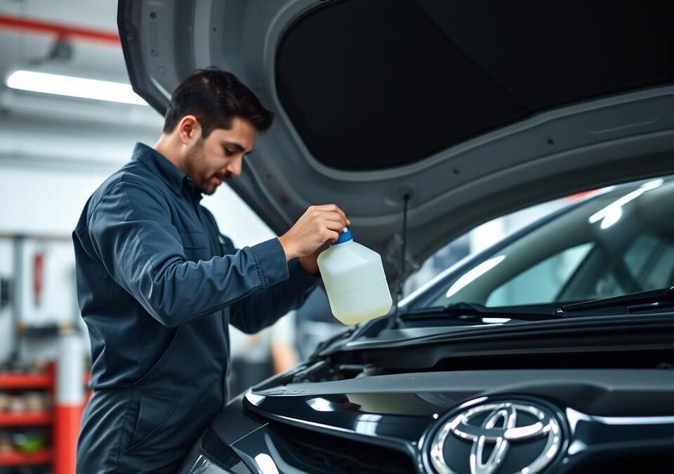 Cambio de líquido refrigerante en Toyota para prolongar la vida del motor