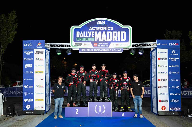 Podio rallye copa Kobe comunidad de Madrid