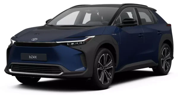 Toyota Bz4x 220e 4x4 Luxury Electric 2025, perfil izquierdo, Color Azul Bi-tono Azul Zafiro