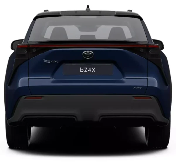 Toyota Bz4x 220e 4x4 Luxury Electric 2025, trasera, Color Azul Bi-tono Azul Zafiro