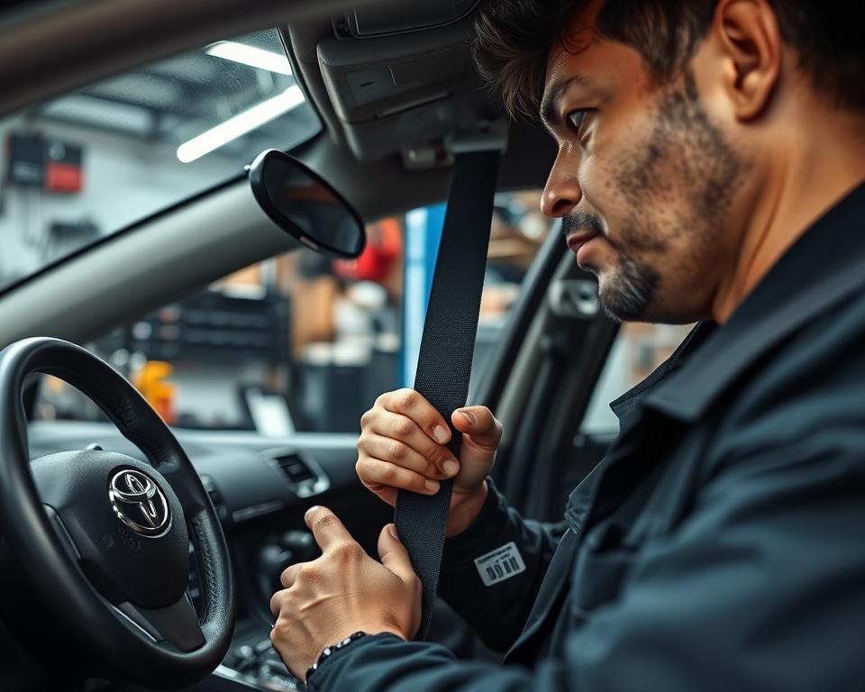 revisión de cinturones de seguridad en Toyota