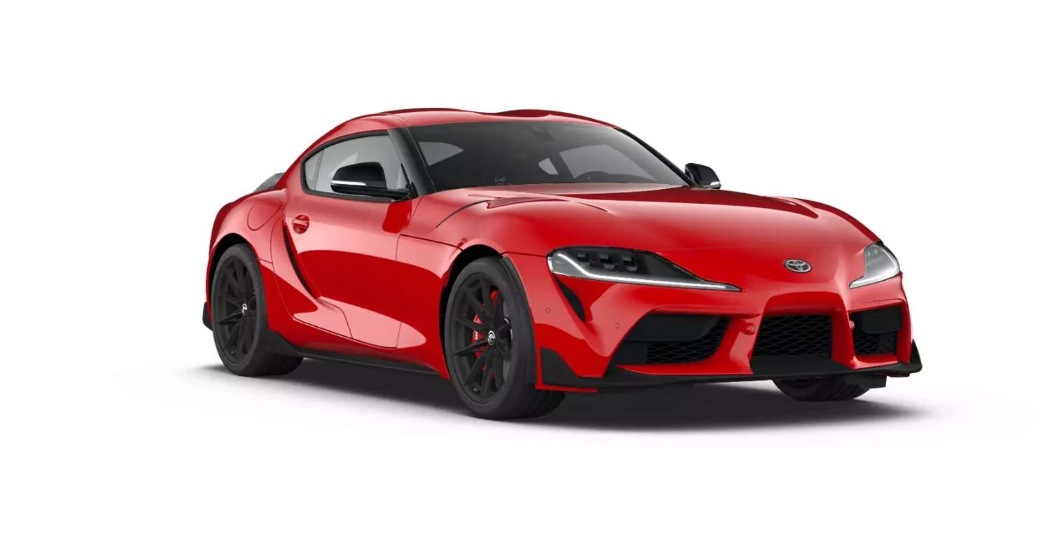 Toyota GR Supra 3.0 340CV Lightweight Evo perfil delantero rojo Racing