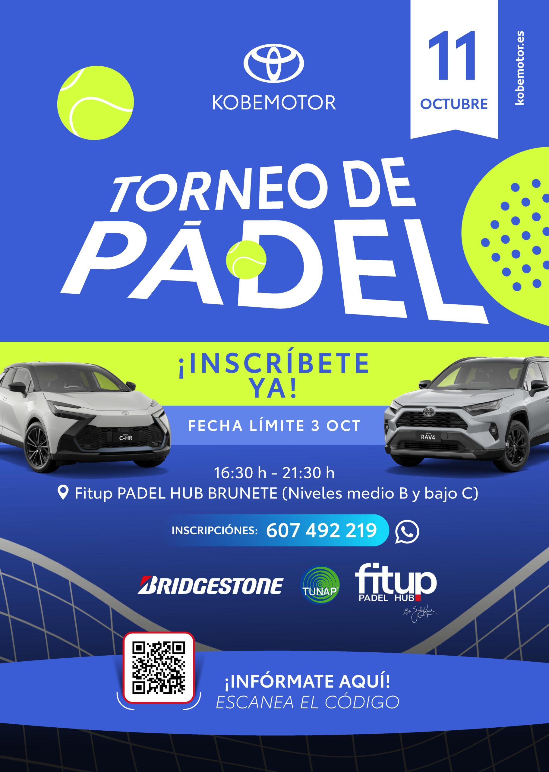 Torneo de padel kobe motor octubre 2025